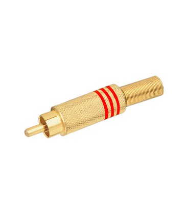 Macho coaxial RCA metálico (largo).