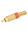 Macho coaxial RCA metálico (largo).