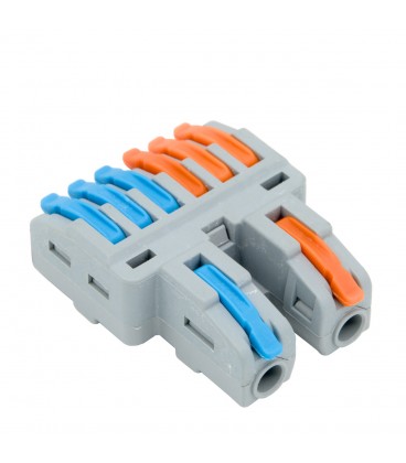 Borna de conexión de 1x3 doble, en linea