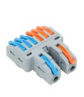 Borna de conexión de 1x3 doble, en linea