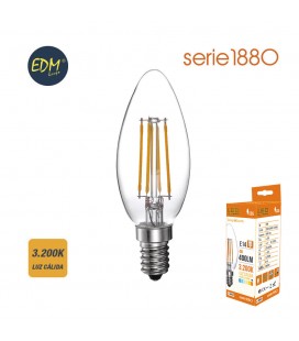 VELA LED FILAM. CLARA 4W E14 CALIDA