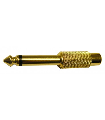 6.4mm MONO MACHO - RCA HEMBRA, DORADO