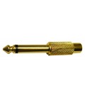 6.4mm MONO MACHO - RCA HEMBRA, DORADO