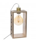 E27 LAMPARA RECTANGULAR DE MADERA