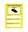 SEÑAL ZONA VIDEOVIGILADA ADHESIVA 15X20C
