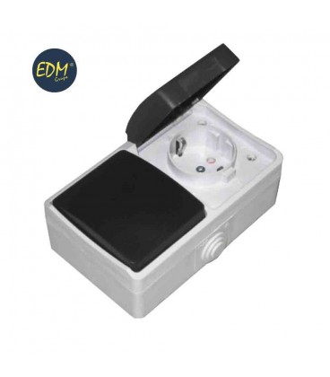 COMMUTADOR+BASE T/TL ESTANCO IP44