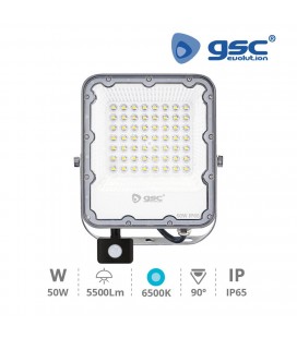 Proyector aluminio con sensor 50W 6500K
