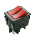 Interruptor unipolar doble tecla. 