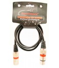 3P. XLR Macho - 3P XLR Hembra, 1m