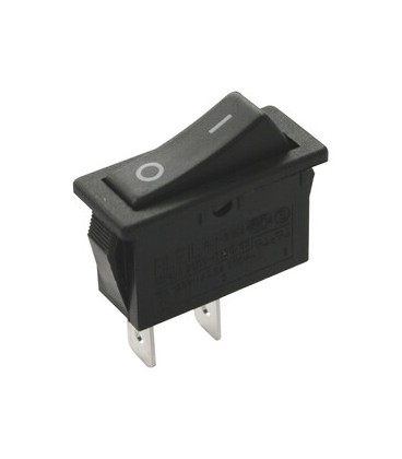 Interruptor unipolar negro estrecho