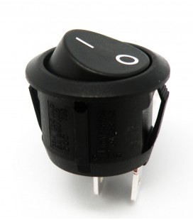 Interruptor negro redondo 20MM 10A 250V