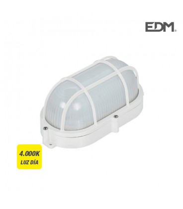 9W APLIQUE OVAL REJILLA EXTERIOR LED