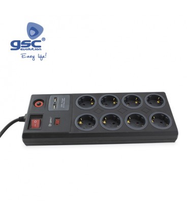 Base multiple 8T + 2 USB + Int. (3x1.5mm