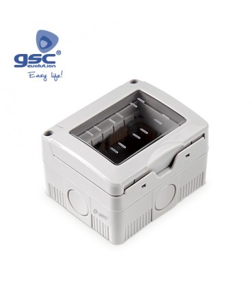 Caja superficie 3 modulos con tapa IP55 