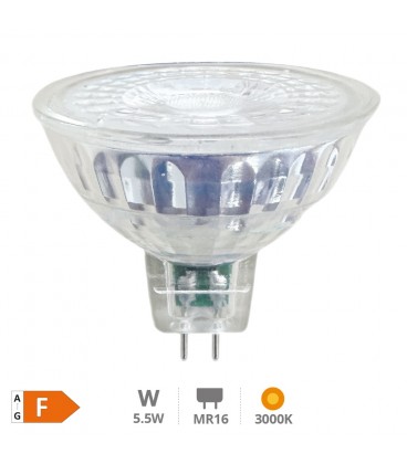 LED dicroica cristal 38º 5,5W 3000K