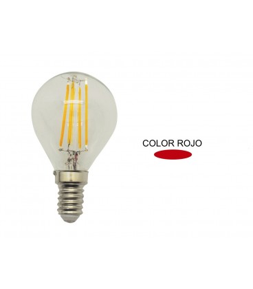 ESFERICA LED ROJA 1,5W E14