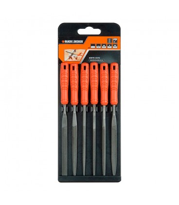JUEGO DE 6 MINI LIMAS DE METAL Y MADERA 