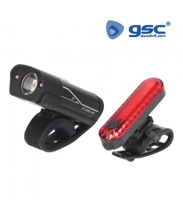 SET LUCES BICICLETA LED RECARGABLE USB