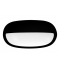 Apli. pared led oval.Tipo B. CCT. Negro