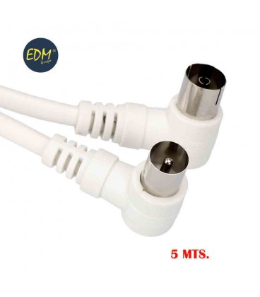 PROLONGACION TV ACODADA 9,5MM 5M Bl.