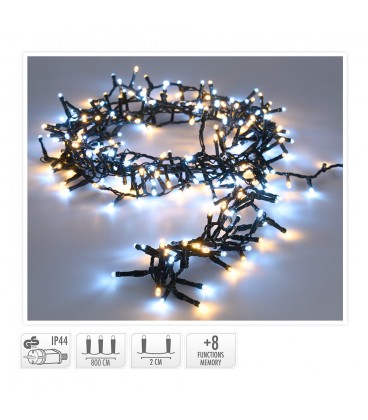 GUIRNALDA SNAKE 400 LED 8M LUZ FRIA Y CA