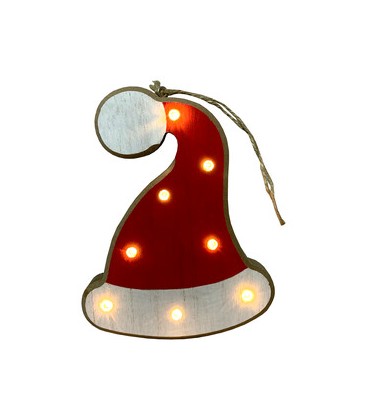 Gorro Navidad para colgar con luz