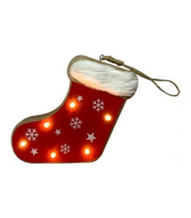 Calcetin Navidad para colgar con luz