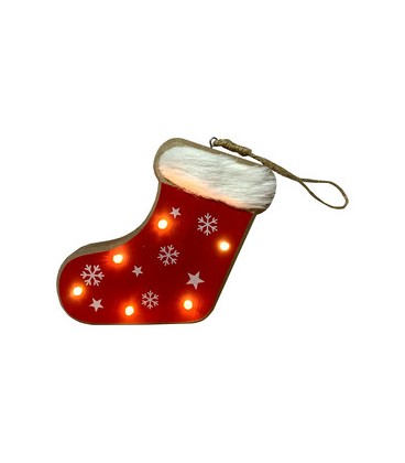 Calcetin Navidad para colgar con luz