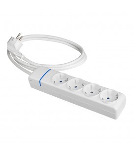 BASE CON 4 TOMAS 2P+T, 16A 250V PARED