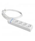 BASE CON 4 TOMAS 2P+T, 16A 250V PARED