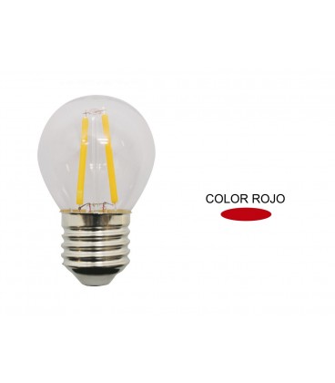 ESFERICA LED ROJA 1,5W E27