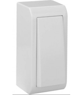 Pulsador luz estrecho blanco superificie
