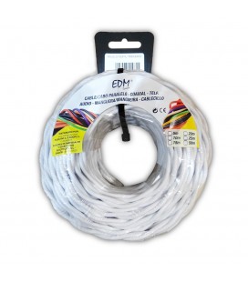 3x1,5MM PARALELO TEXTIL TREN BLANCO 25M