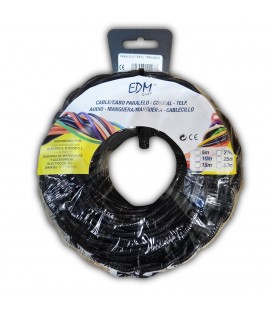 2x1,5MM PARALELO TEXTIL TREN NEGRO 25M