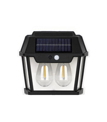 Aplique solar 2 bombillas LED de filam
