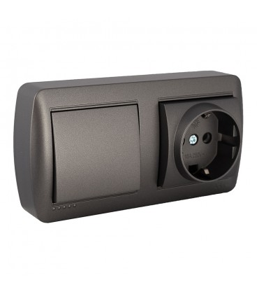 BASE FIJA 2P+T+ CONMUTADOR 