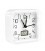 RELOJ ANALOGICO ALARMA 82x82x38 BLANCO