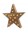 ESTRELLA DE MADERA CON LUZ 15 LEDS 6X30X