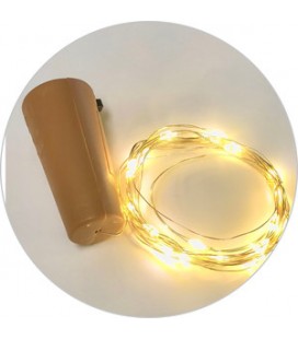 Mini Guirnalda LED dec tapón 2m. Calida
