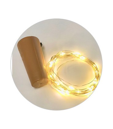 Mini Guirnalda LED dec tapón 2m. Calida