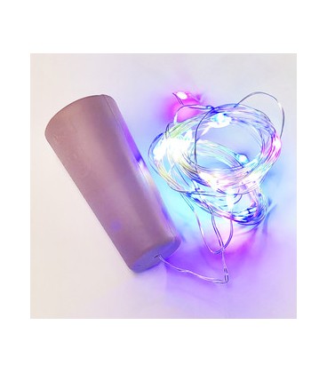 Mini Guirnalda LED dec tapón 2m. RGB