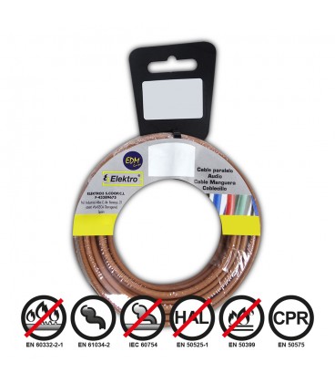 2,5MM CABLECILLO FLEXIBLE MARRON 15M