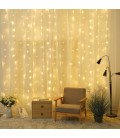 Cortina LED luminosa 3x1M Luz calida