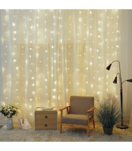 Cortina LED luminosa 2x1M Luz fria