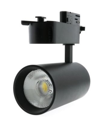 Foco Led Carril Negro Turin 30W 3000K