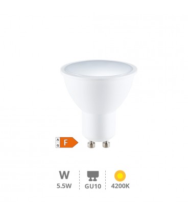 Bombilla LED dicroica 5,5W GU10 4200K
