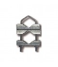 Abrazadera doble dentada para mastil