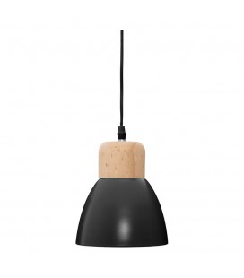 E14 15x19cm LAMPARA DE TECHO NEGRA
