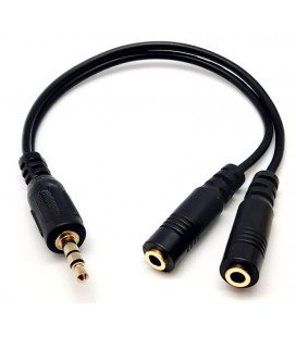 3.5mm estereo Macho - 2x3.5mm Hembra, 0.