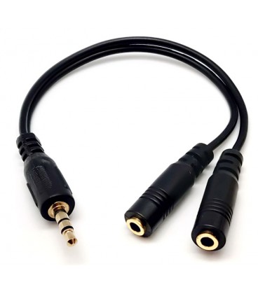 3.5mm estereo Macho - 2x3.5mm Hembra, 0.